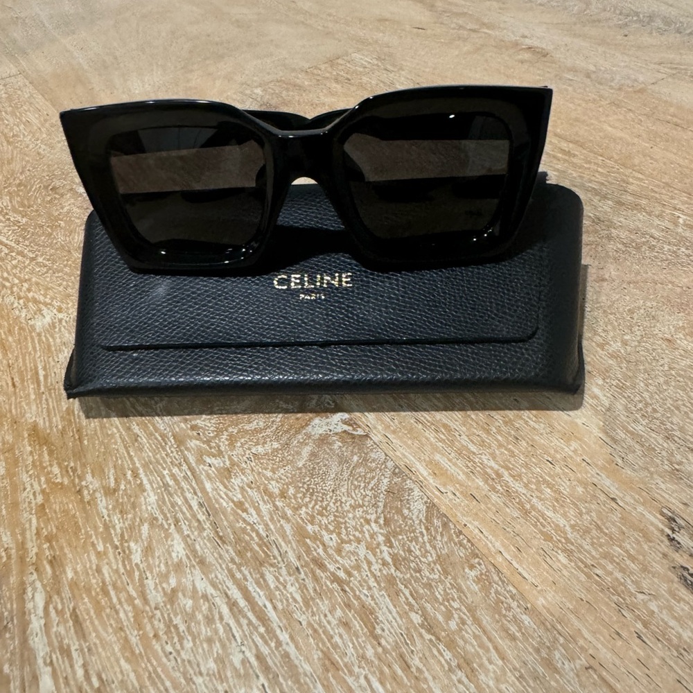 Celine Glossy Black Sunglasses with Case